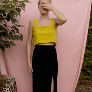 Auslä Studio Yellow Sulfur Crop Top XS